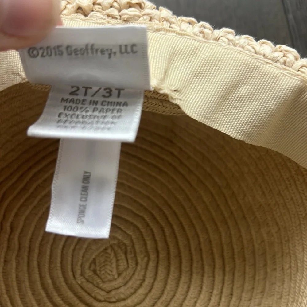 Koala kids floral floppy straw like beach hat